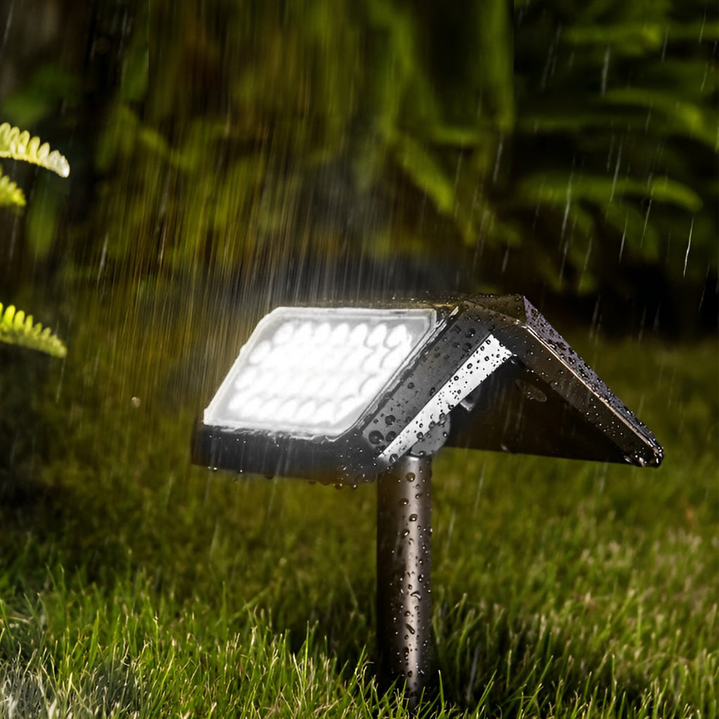 Modern LED Solar Path Lights - Outdoor Black Lawn Lamp