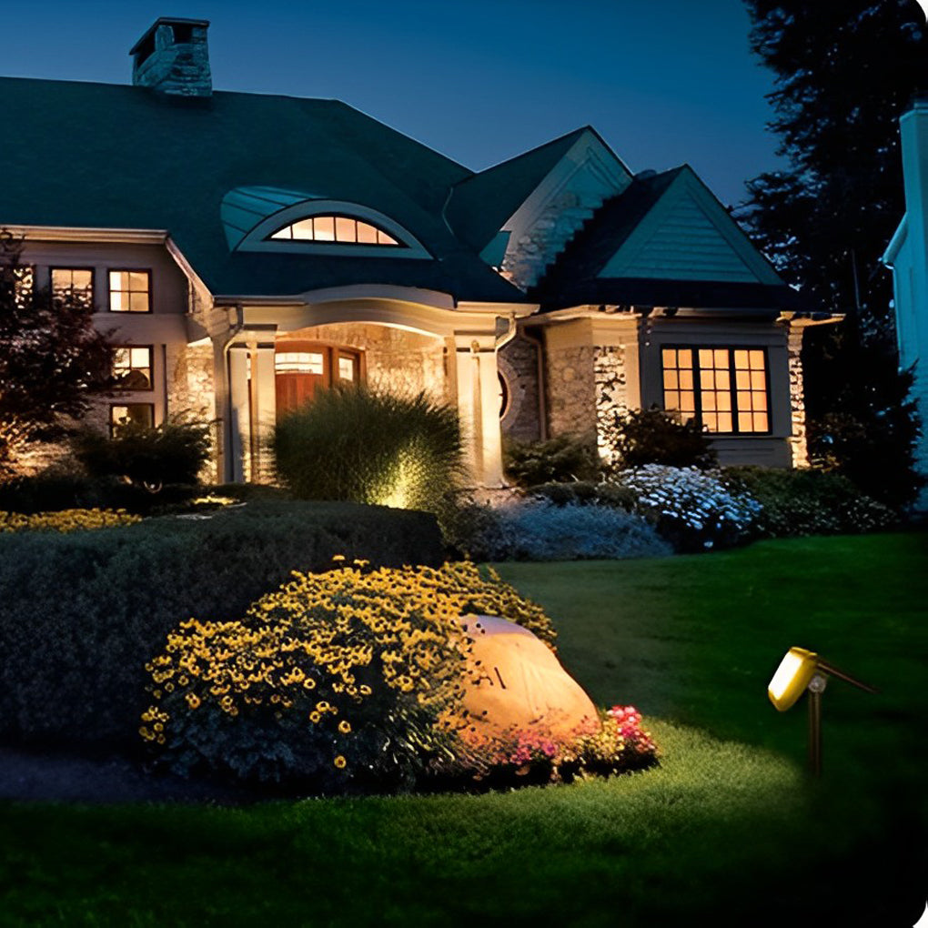 Modern LED Solar Path Lights - Outdoor Black Lawn Lamp