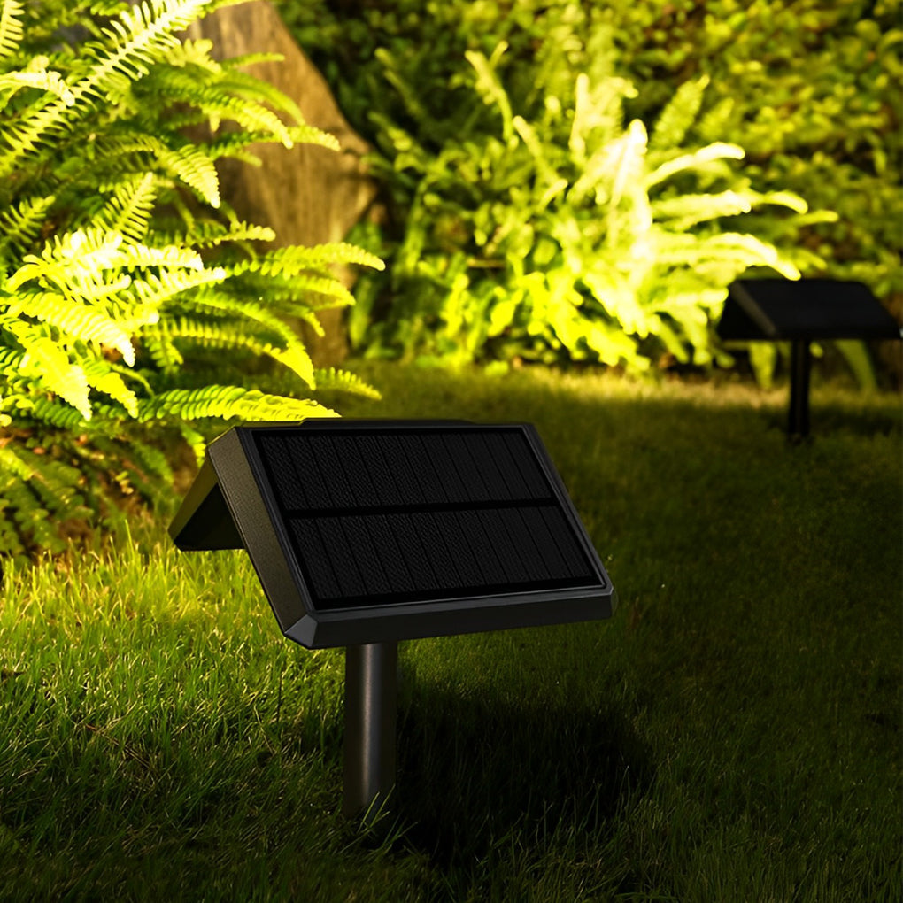 Modern LED Solar Path Lights - Outdoor Black Lawn Lamp
