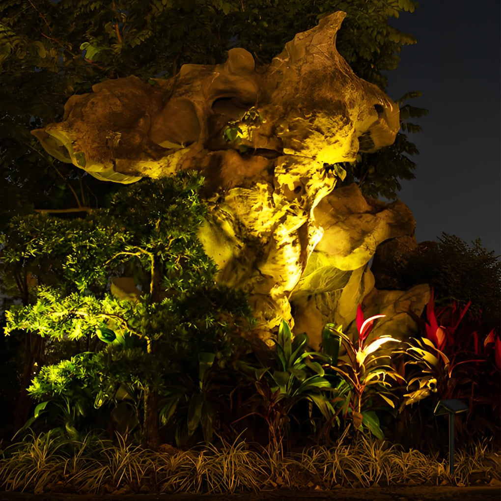 Modern LED Solar Path Lights - Outdoor Black Lawn Lamp