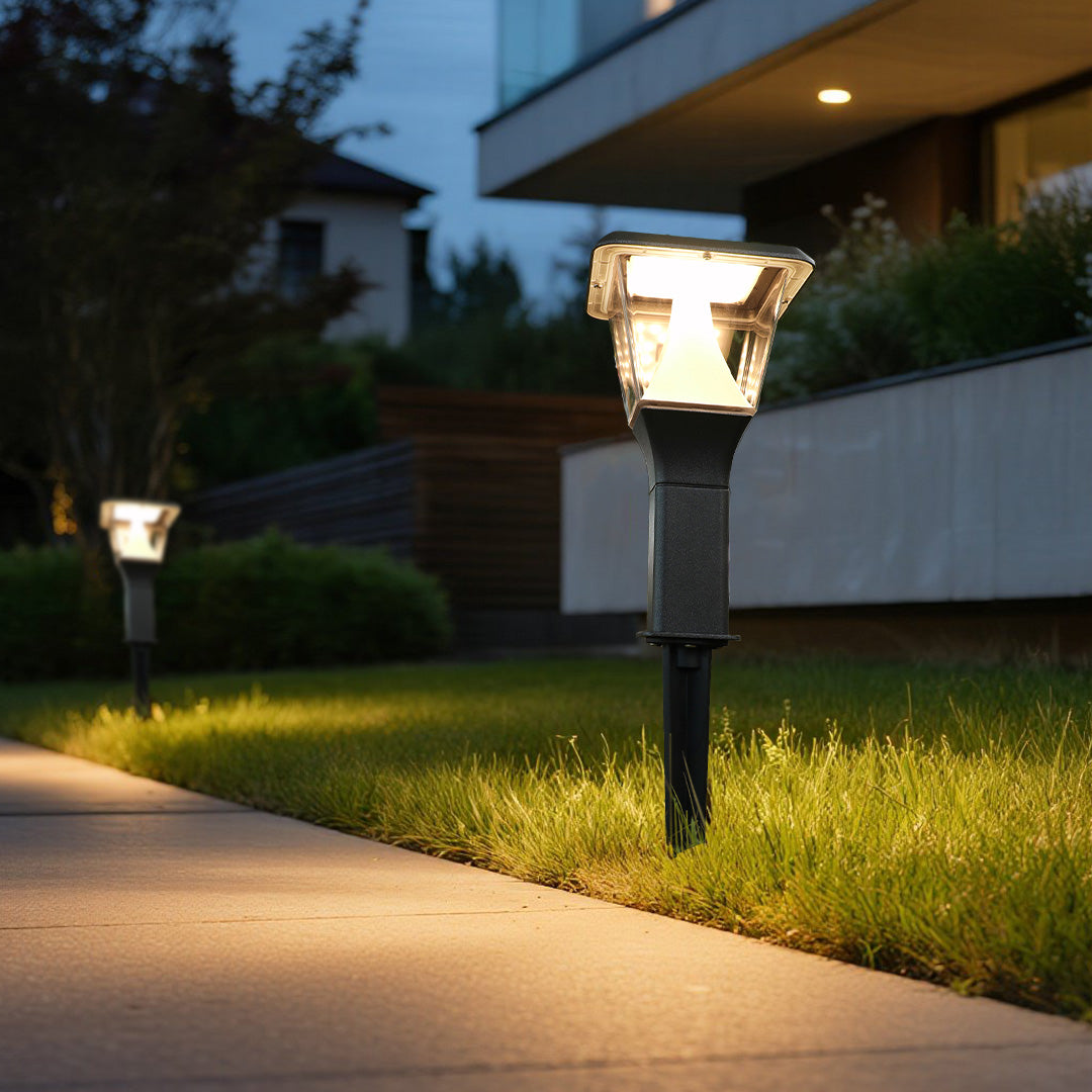 Modern Minimalist LED Garden Stake Lights - Outdoor Lighting for Pathways, Patio, and Landscape Decor