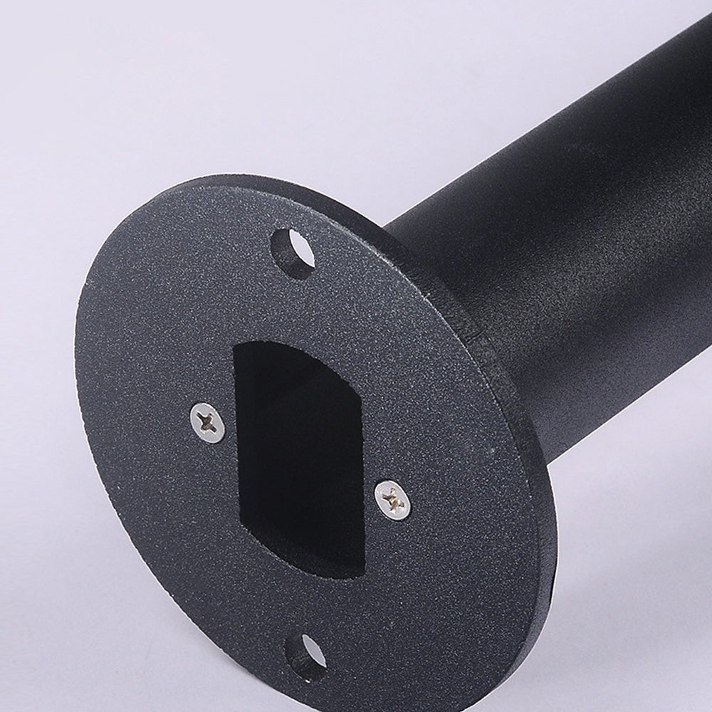Solar Powered Garden Path Lights - Black Cylindrical Outdoor Lighting