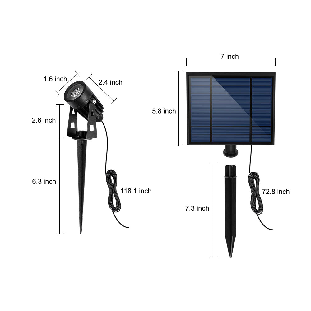 Solar Landscape Spotlight Adjustable Outdoor Light