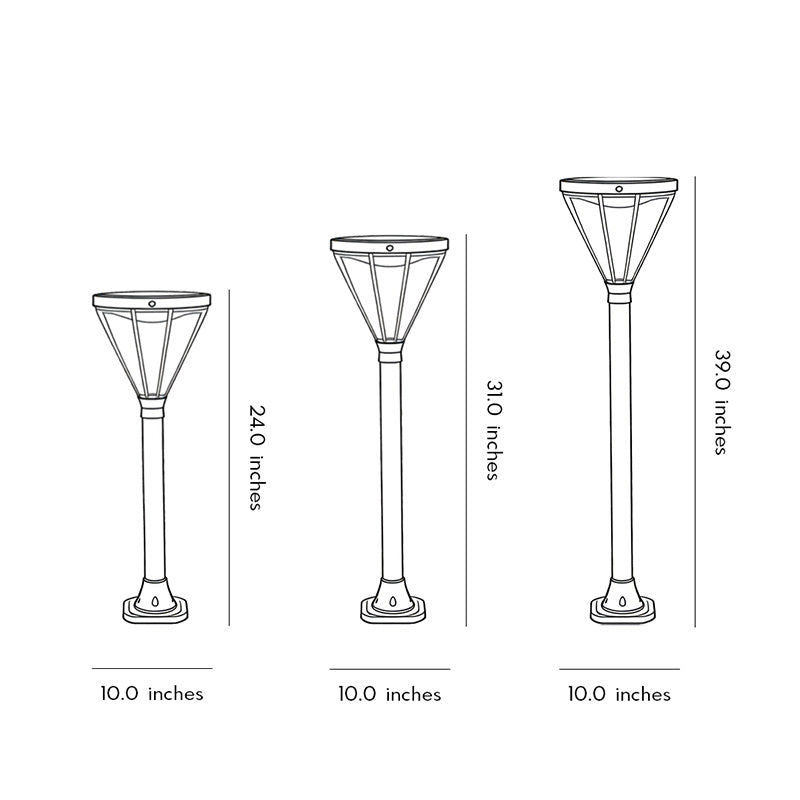 Solar Powered Black LED Landscape Lights - Modern Outdoor Lighting