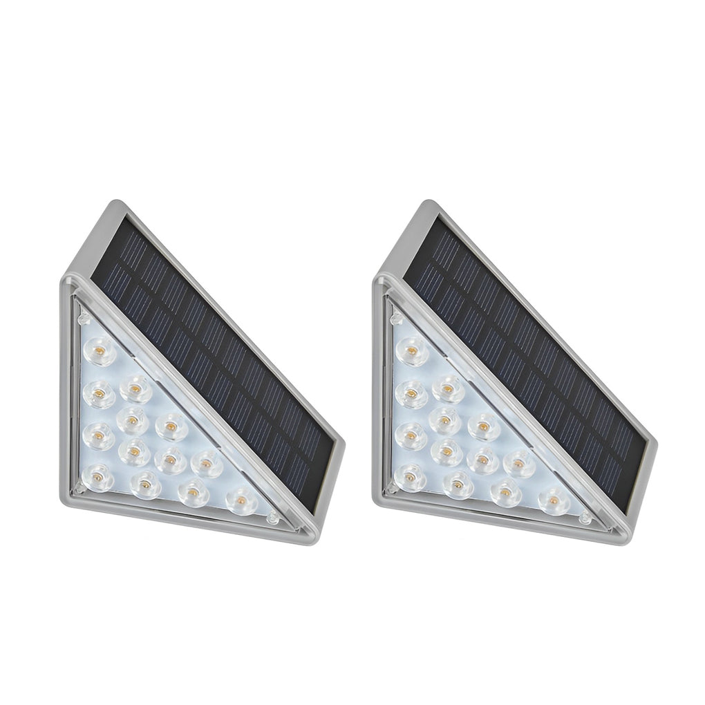 Solar Powered Triangle Ladder Step Light - Waterproof Modern Design