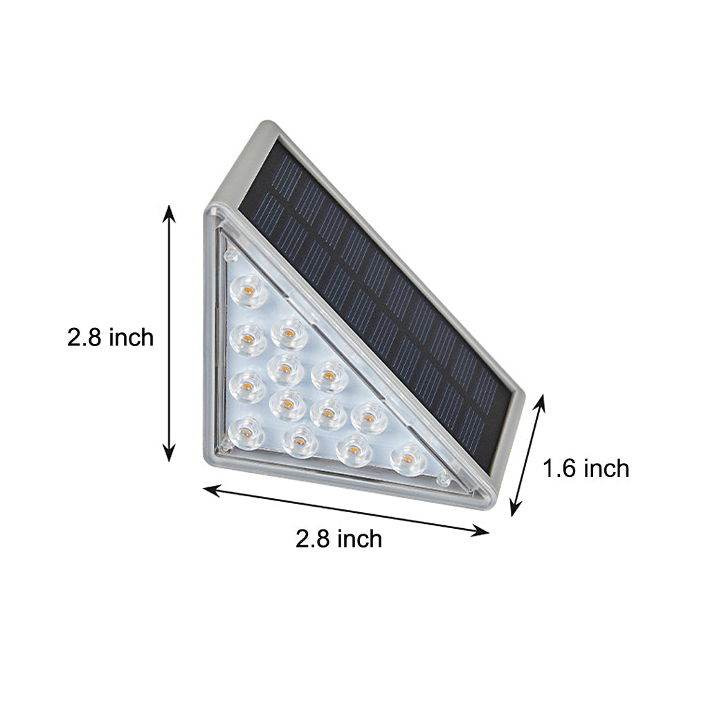 Solar Powered Triangle Ladder Step Light - Waterproof Modern Design