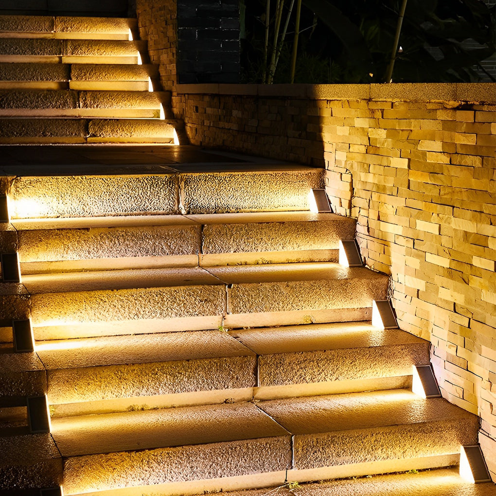 Solar Powered Triangle Ladder Step Light - Waterproof Modern Design