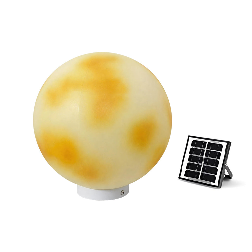 Moon-Shaped Stone Pillar Light - Outdoor Decorative Solar Lantern