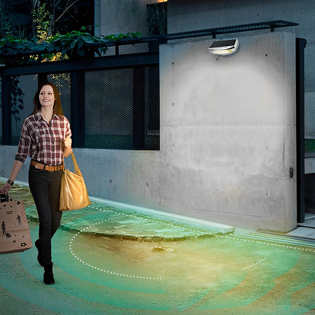 Solar Motion Sensor Wall Light - Adjustable Waterproof Security Lighting