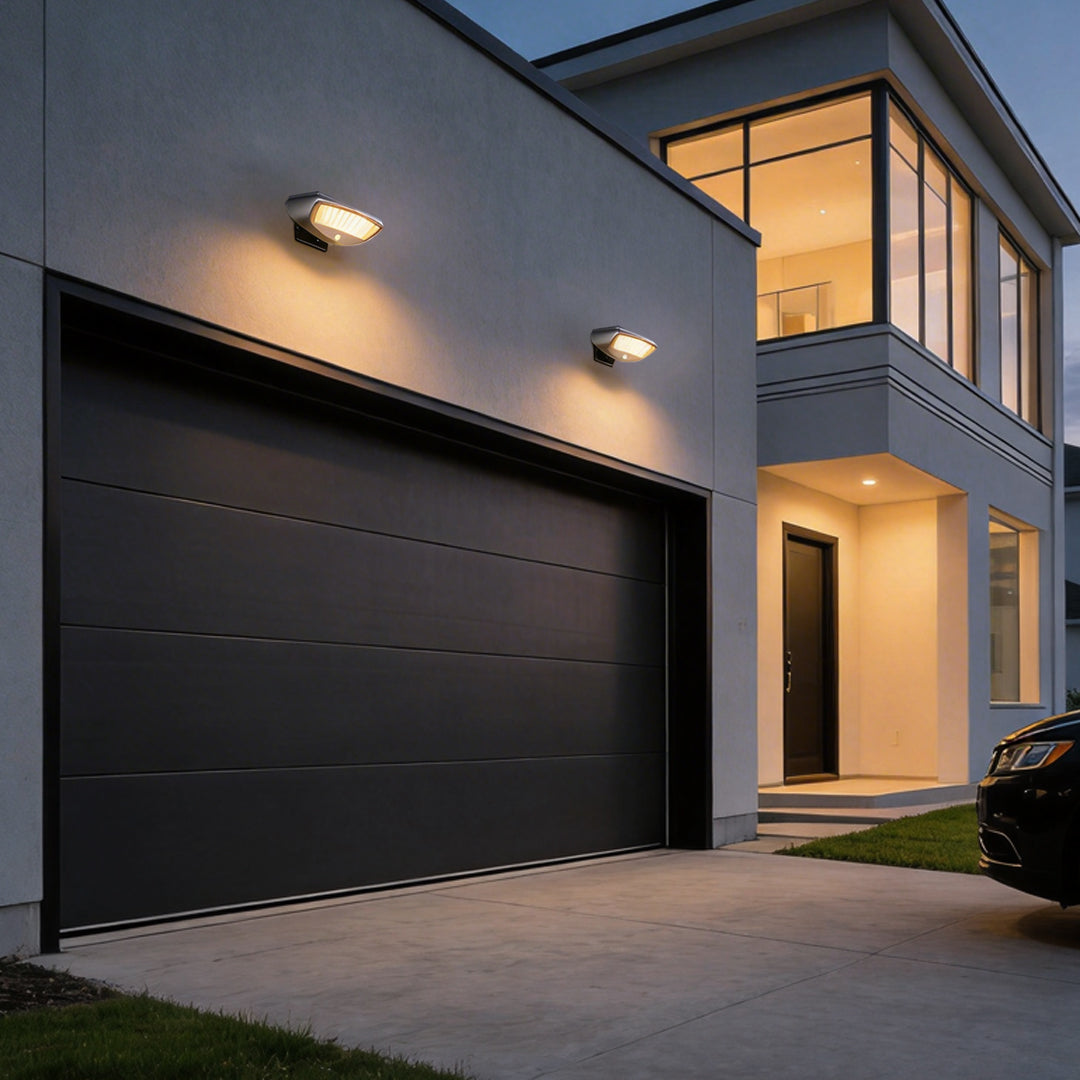 Solar Motion Sensor Wall Light - Adjustable Waterproof Security Lighting