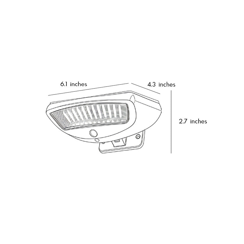 Solar Motion Sensor Wall Light - Adjustable Waterproof Security Lighting