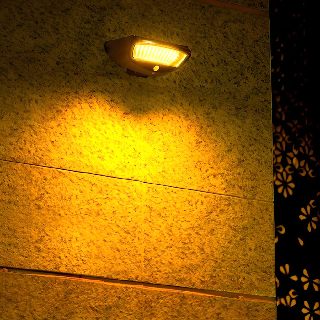 Solar Motion Sensor Wall Light - Adjustable Waterproof Security Lighting