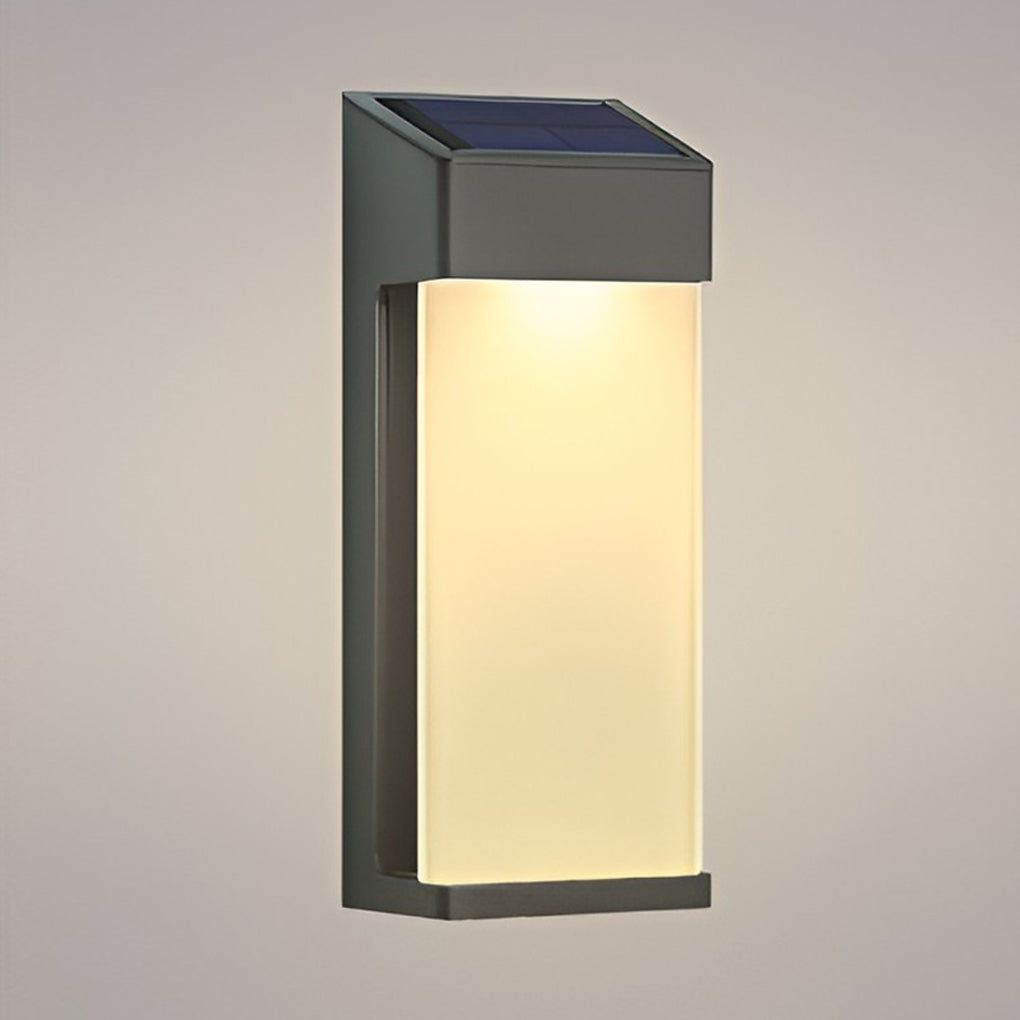 Solar Powered Outdoor Sconce LED Waterproof Metal Lamp