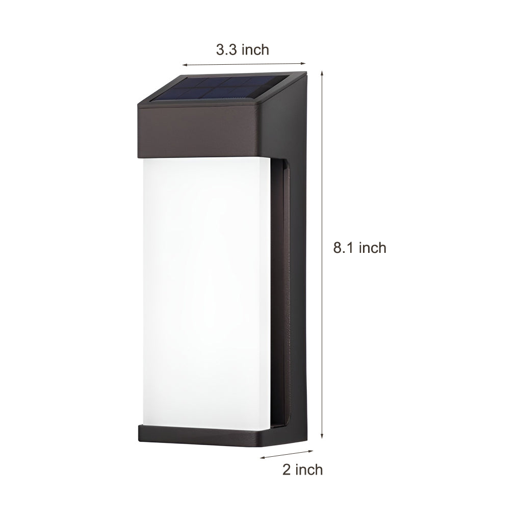 Solar Powered Outdoor Sconce LED Waterproof Metal Lamp