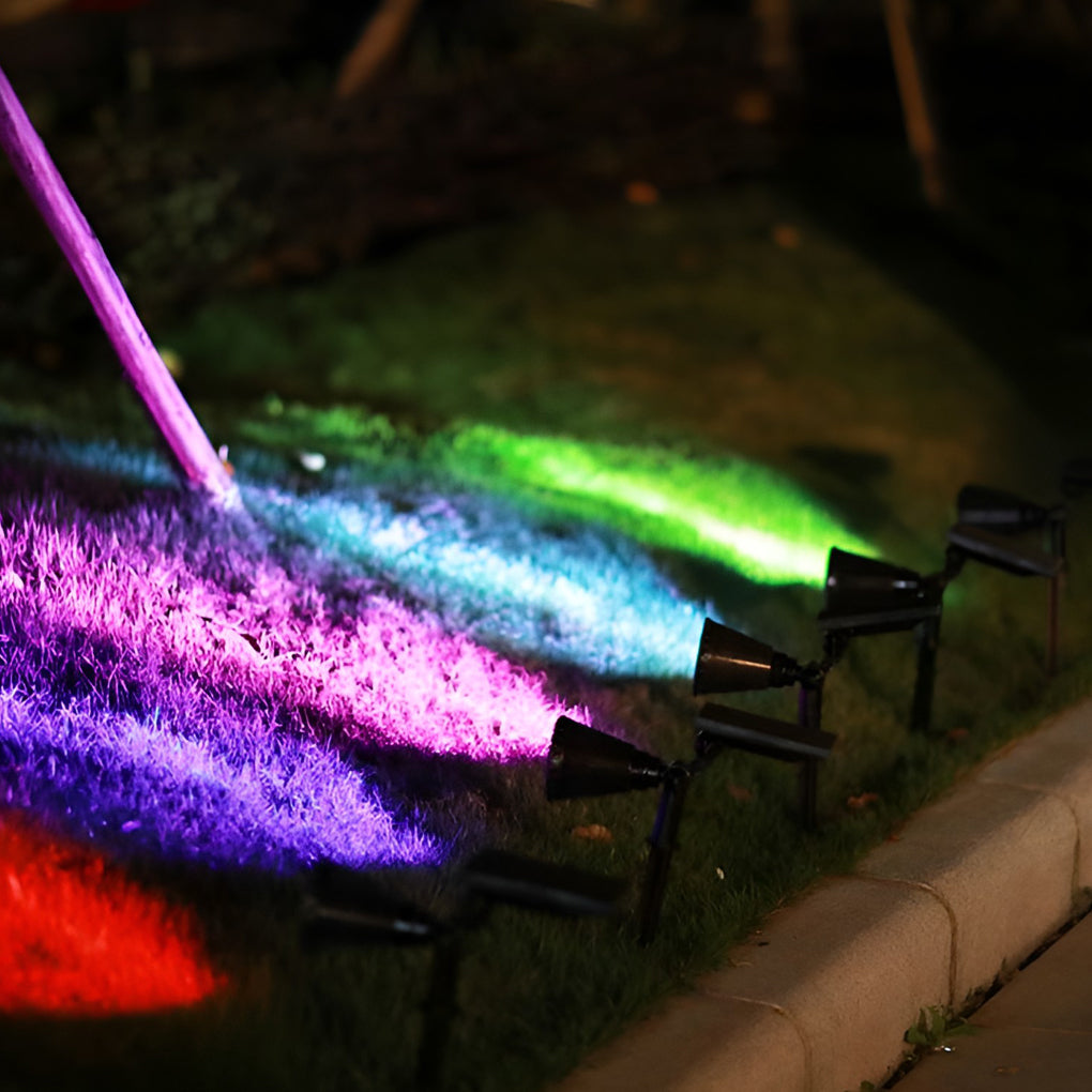 Solar Powered Waterproof Landscape Spotlights - Modern Outdoor Lighting
