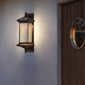 Solar Wall Mount Striped Glass Waterproof Outdoor Light