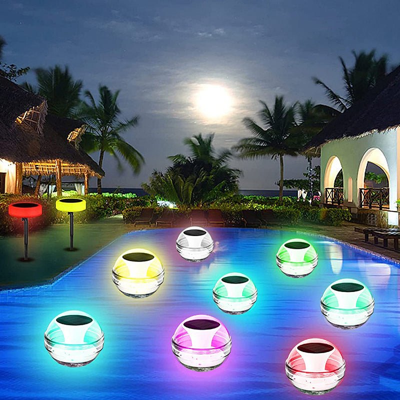 Solar RGB Dimmable Floating Pool Lights for Enchanting Evenings