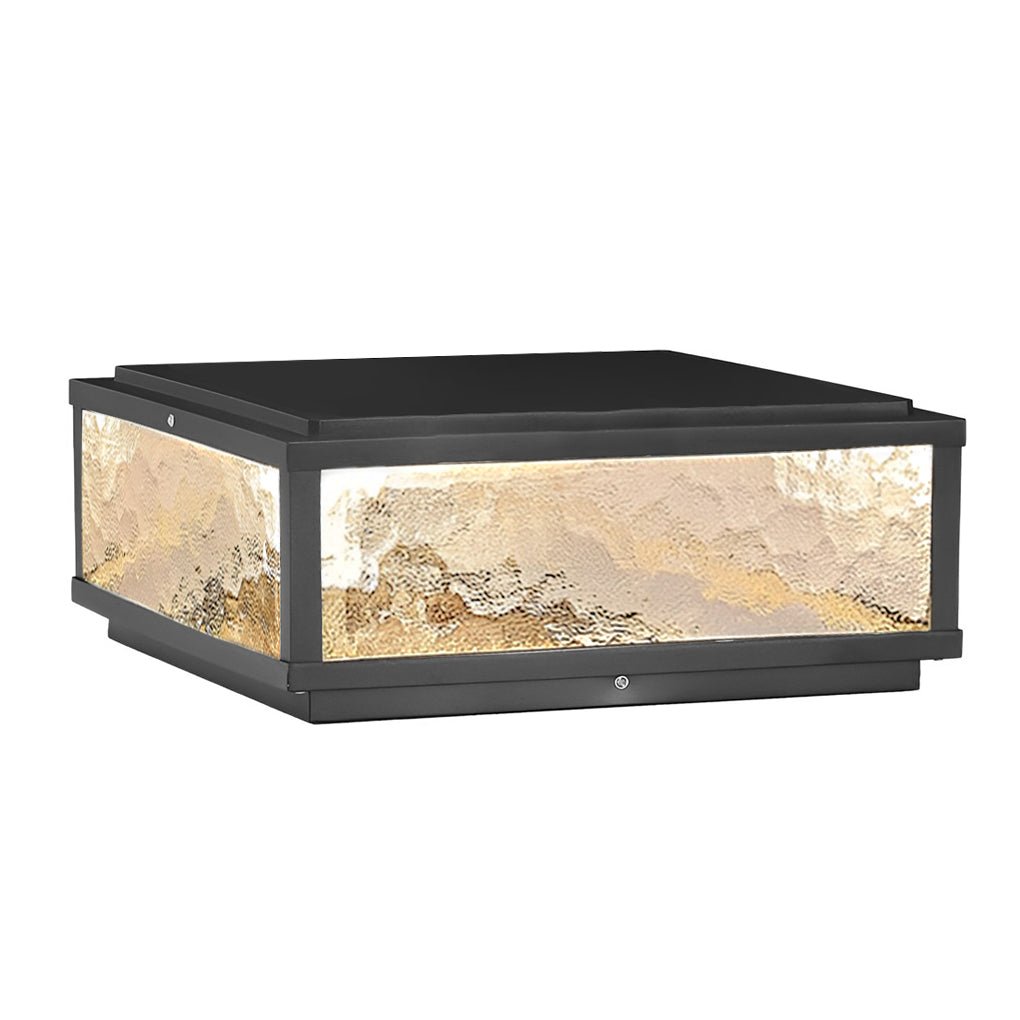 Modern Square Outdoor Pillar Lights - LED Waterproof Garden Lighting
