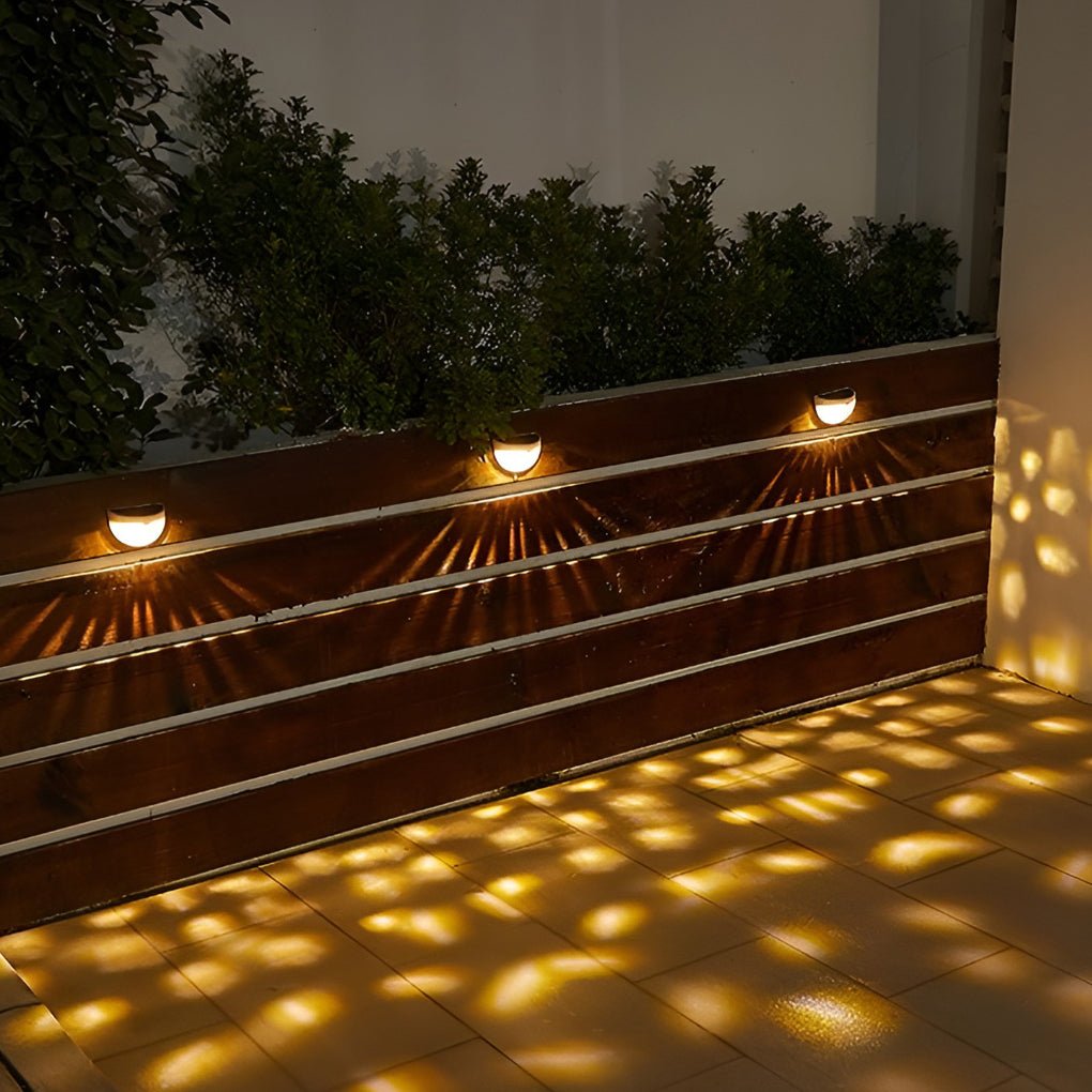 Waterproof Solar LED Fence Lights - Outdoor Garden Wall Lighting