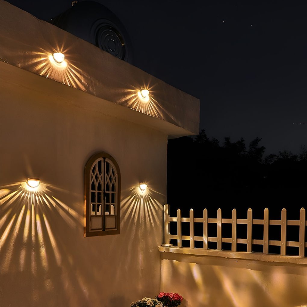 Waterproof Solar LED Fence Lights - Outdoor Garden Wall Lighting