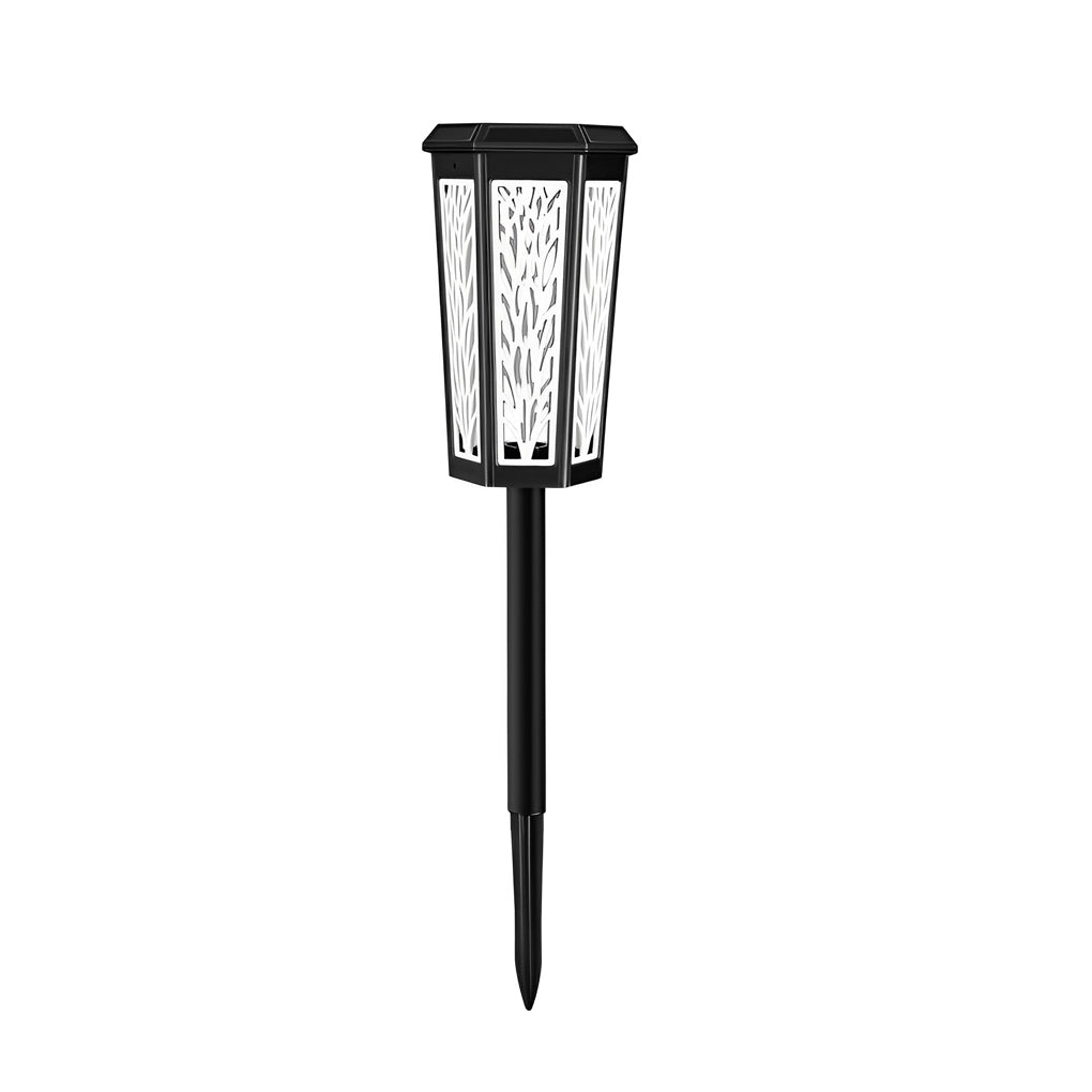 Solar Stake Light Patterned Shadow Pathway Light - Outdoor Garden LED Accent Lighting for Walkways and Landscaping