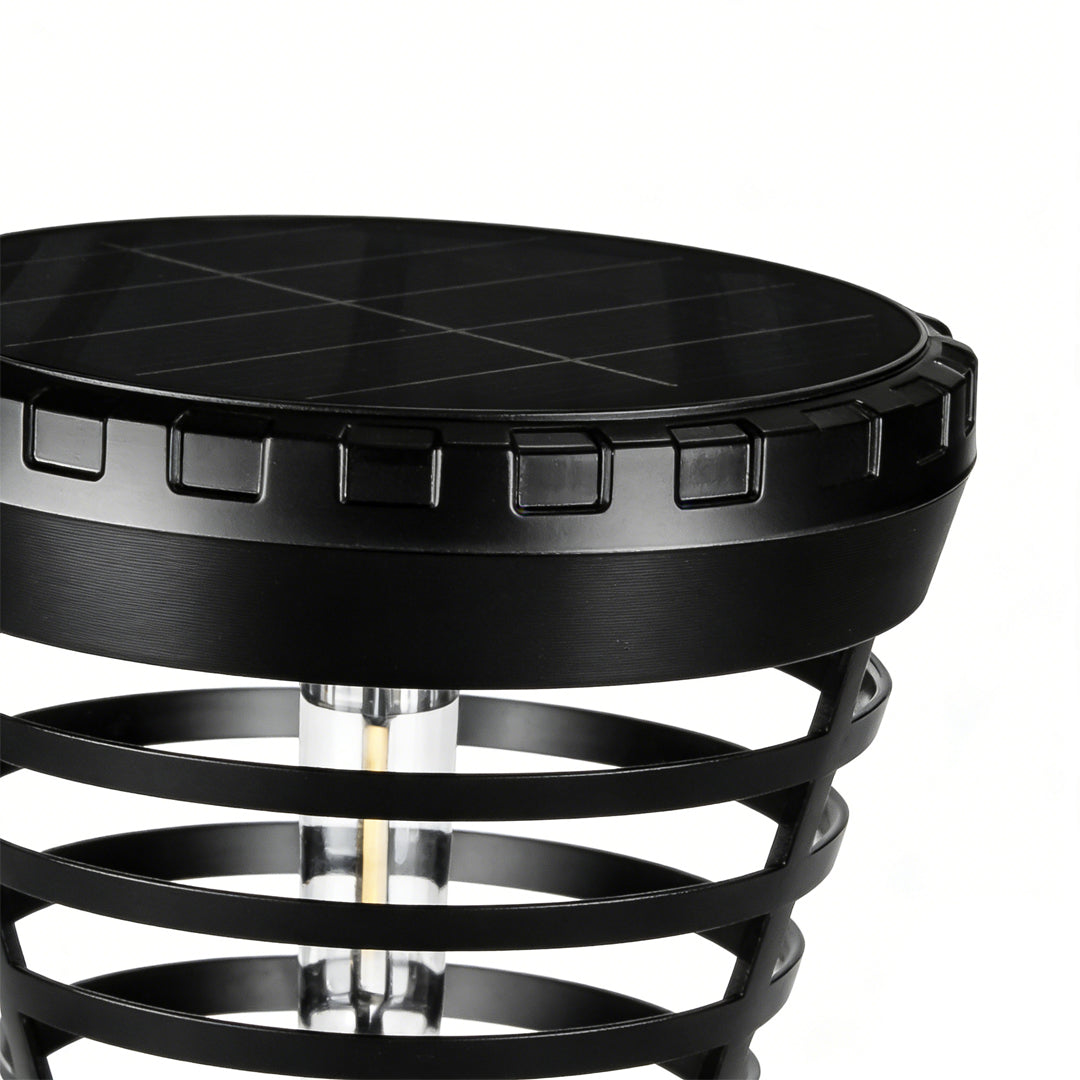 Solar Torch Light - Multi-ring Conical LED Pathway Light for Outdoor Lighting