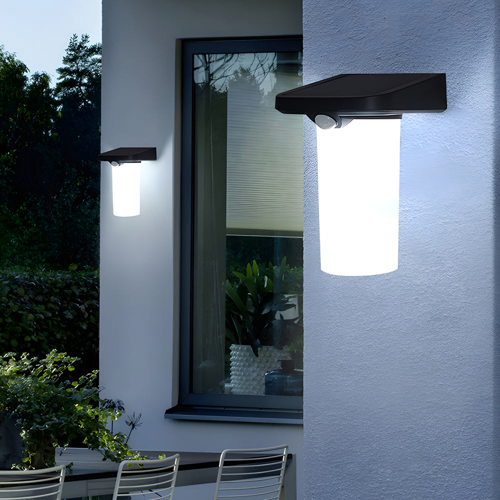 Solar Wall Lamp with Motion Sensor – Modern LED Outdoor Black Light