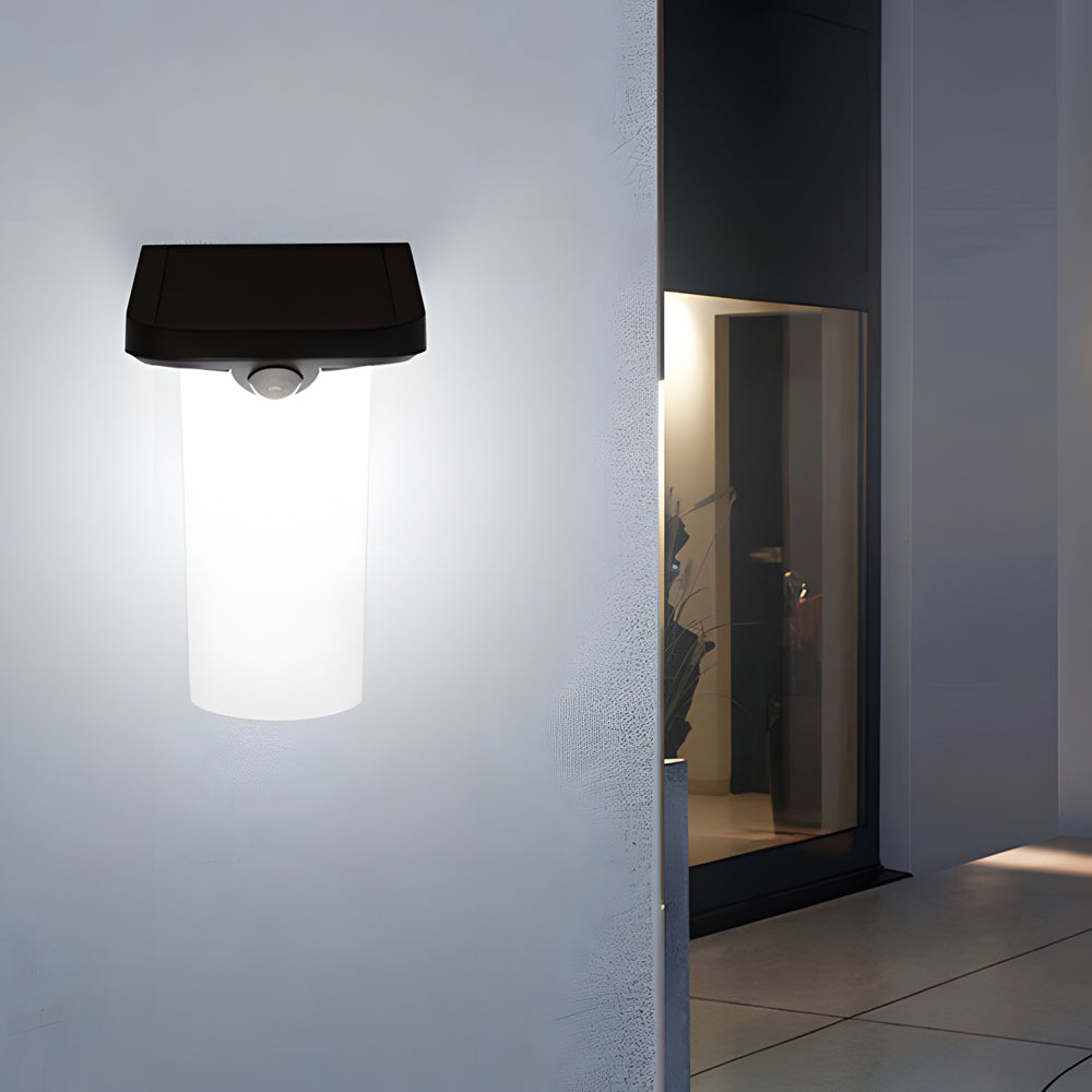 Solar Wall Lamp with Motion Sensor – Modern LED Outdoor Black Light