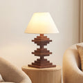 Solid Wood Table Lamp - American Retro Full-Spectrum Lighting