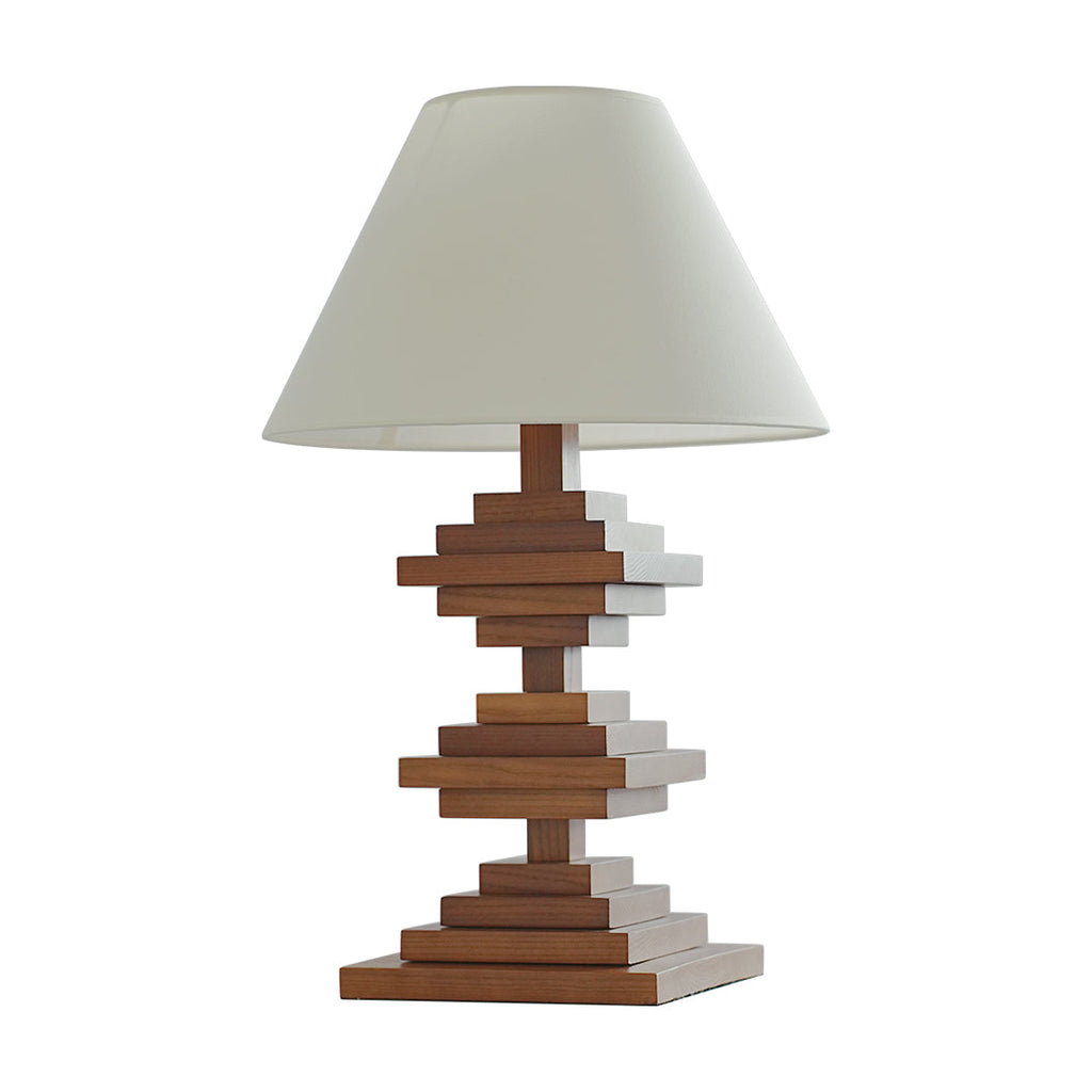 Solid Wood Table Lamp - American Retro Full-Spectrum Lighting