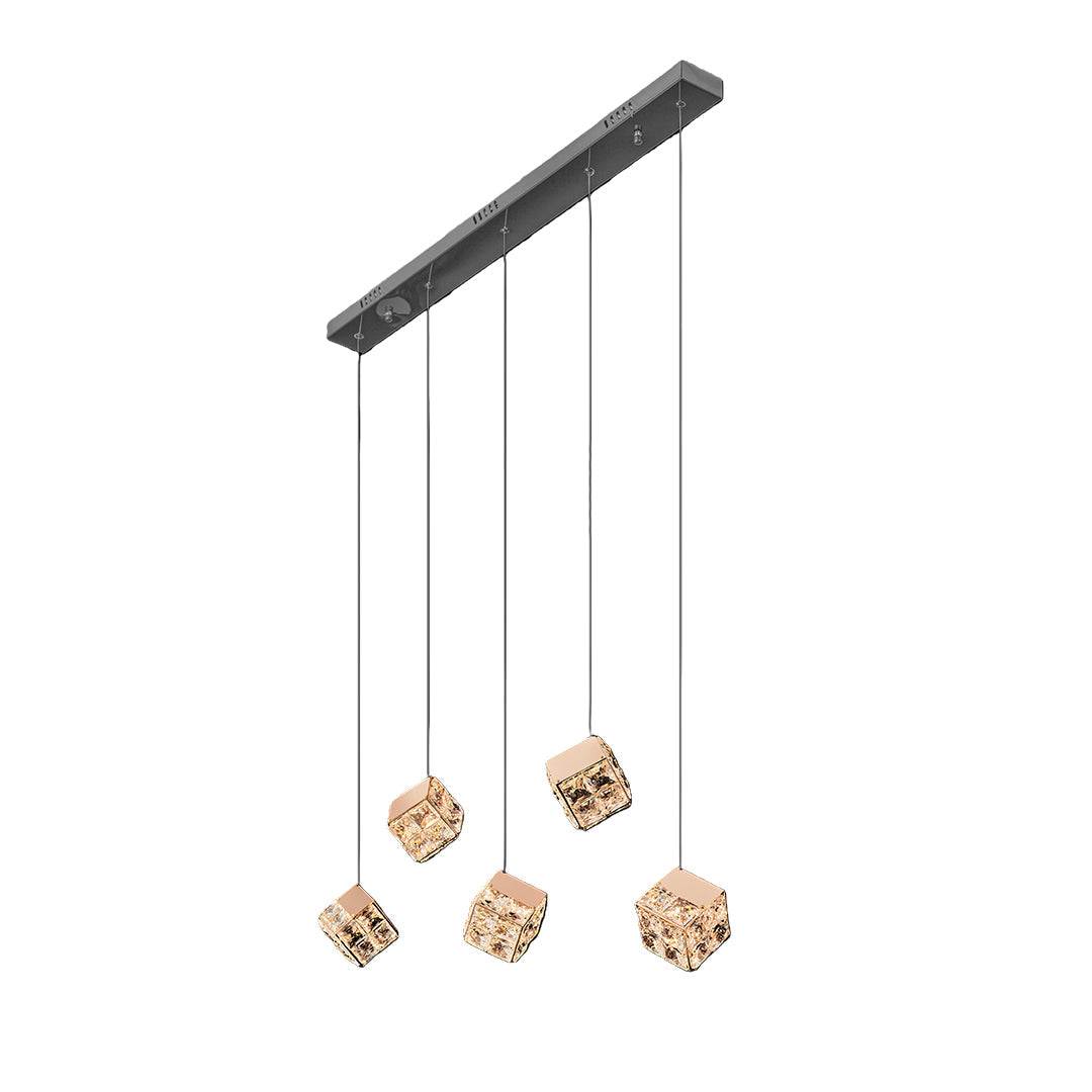 Luxury Crystal Chandelier Rubik's Cube Ceiling Light
