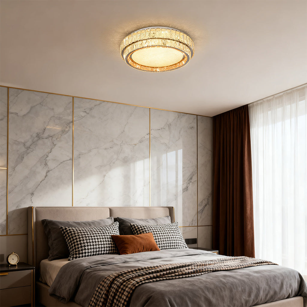Contemporary Full-Spectrum Eye-Care Flush Mount Lighting Lamp