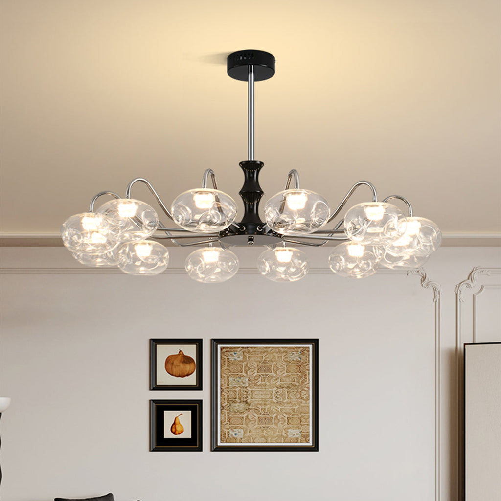 Magic Bean Lustre en Verre LED Chandelier Design Moderne