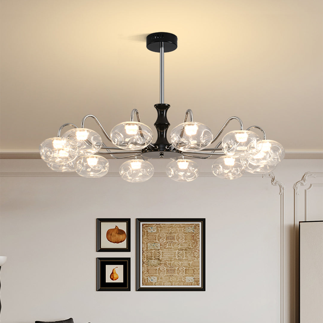 Magic Bean Lustre en Verre LED Chandelier Design Moderne
