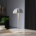 Minimalist Mushroom Cordless Metal Table Lamp - Rechargeable Iron Light