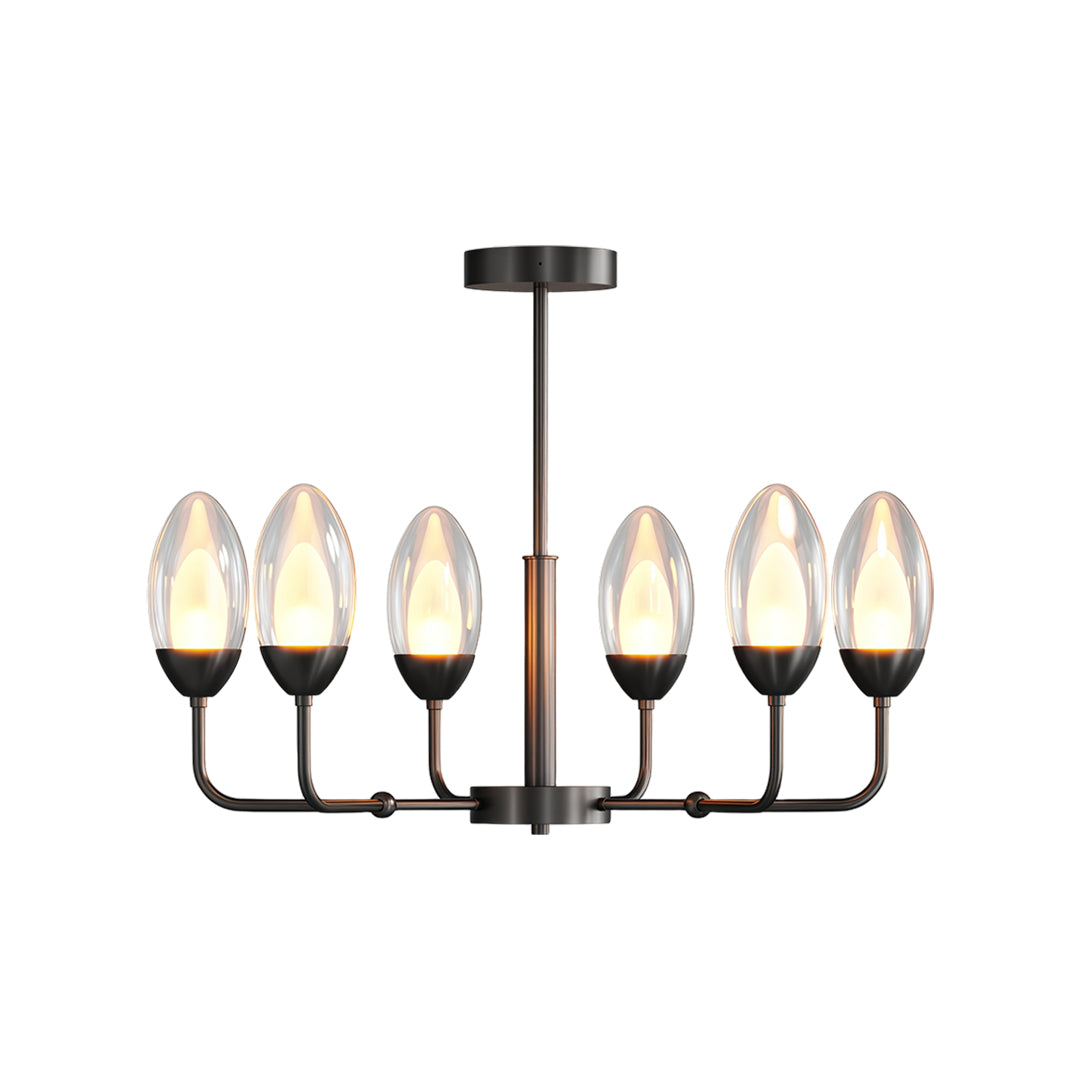 Modern Minimalist Copper Chandelier – Luxury Ceiling Light Fixture