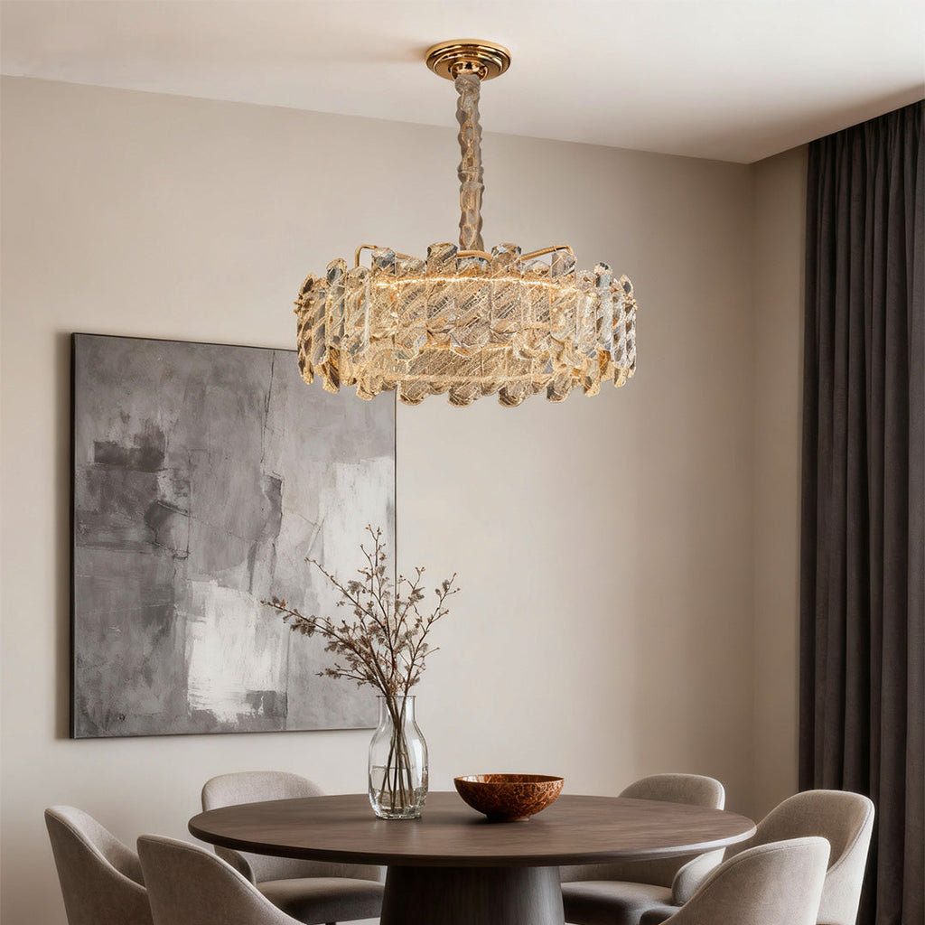 Nordic Luxury Carbon Steel Crystal Chandelier Ceiling Light