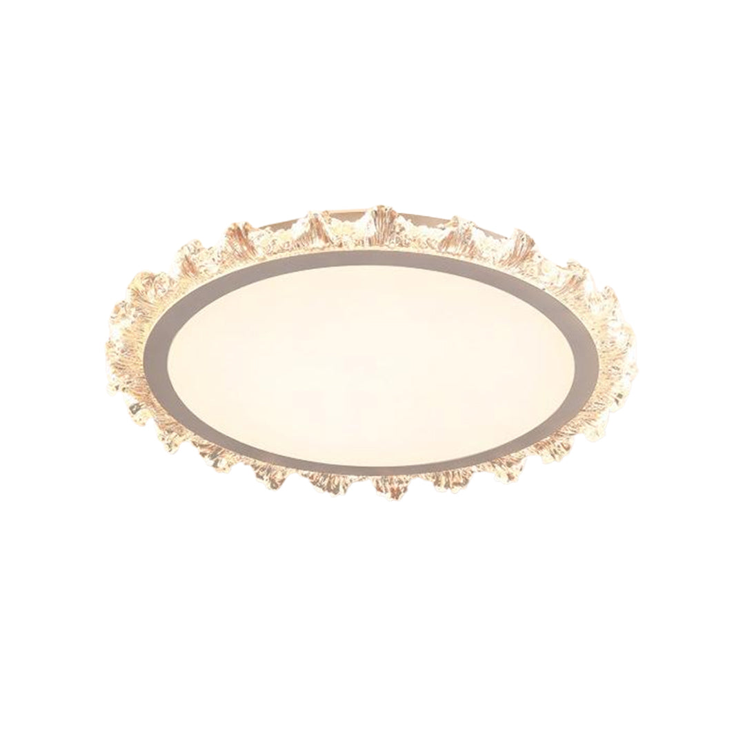 White Round LED Ceiling Light - Ultra-Thin Flush Mount, Full Spectrum Lighting