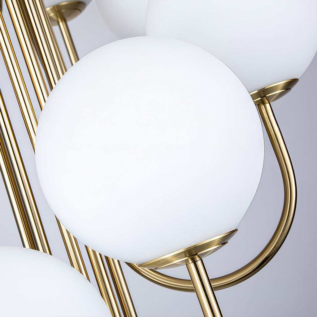 Spiral Globe Chandelier - Elegant French Ceiling Light Fixture