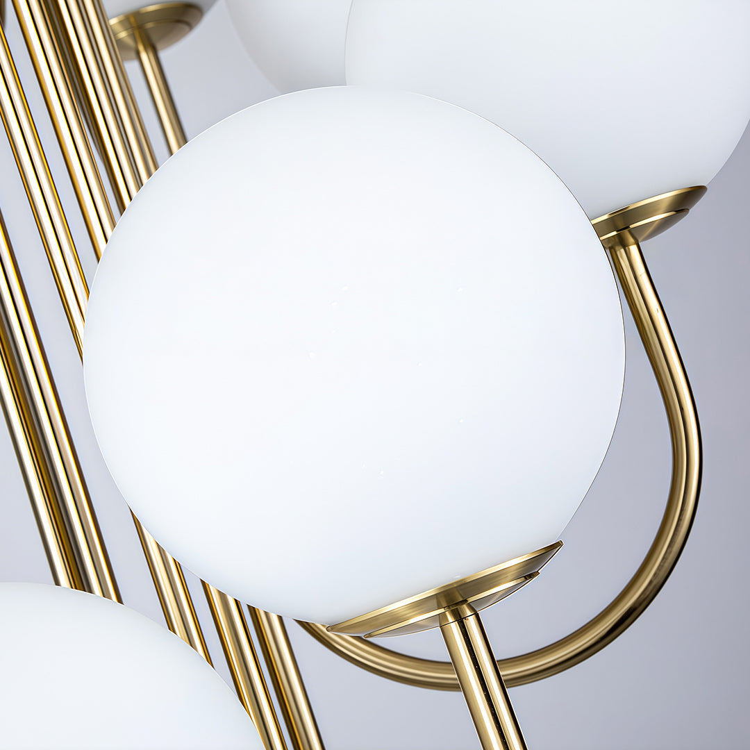 Spiral Globe Chandelier - Elegant French Ceiling Light Fixture
