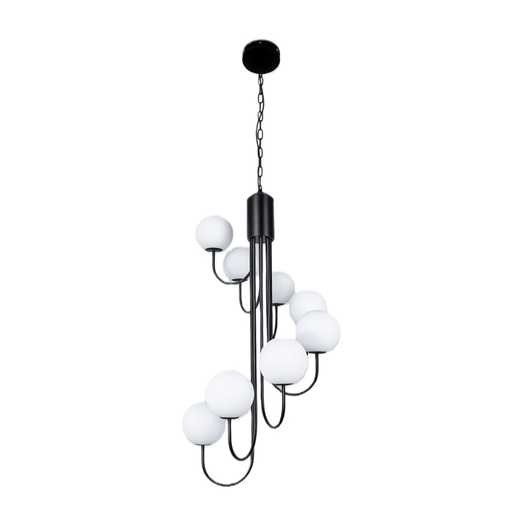 Spiral Globe Chandelier - Elegant French Ceiling Light Fixture