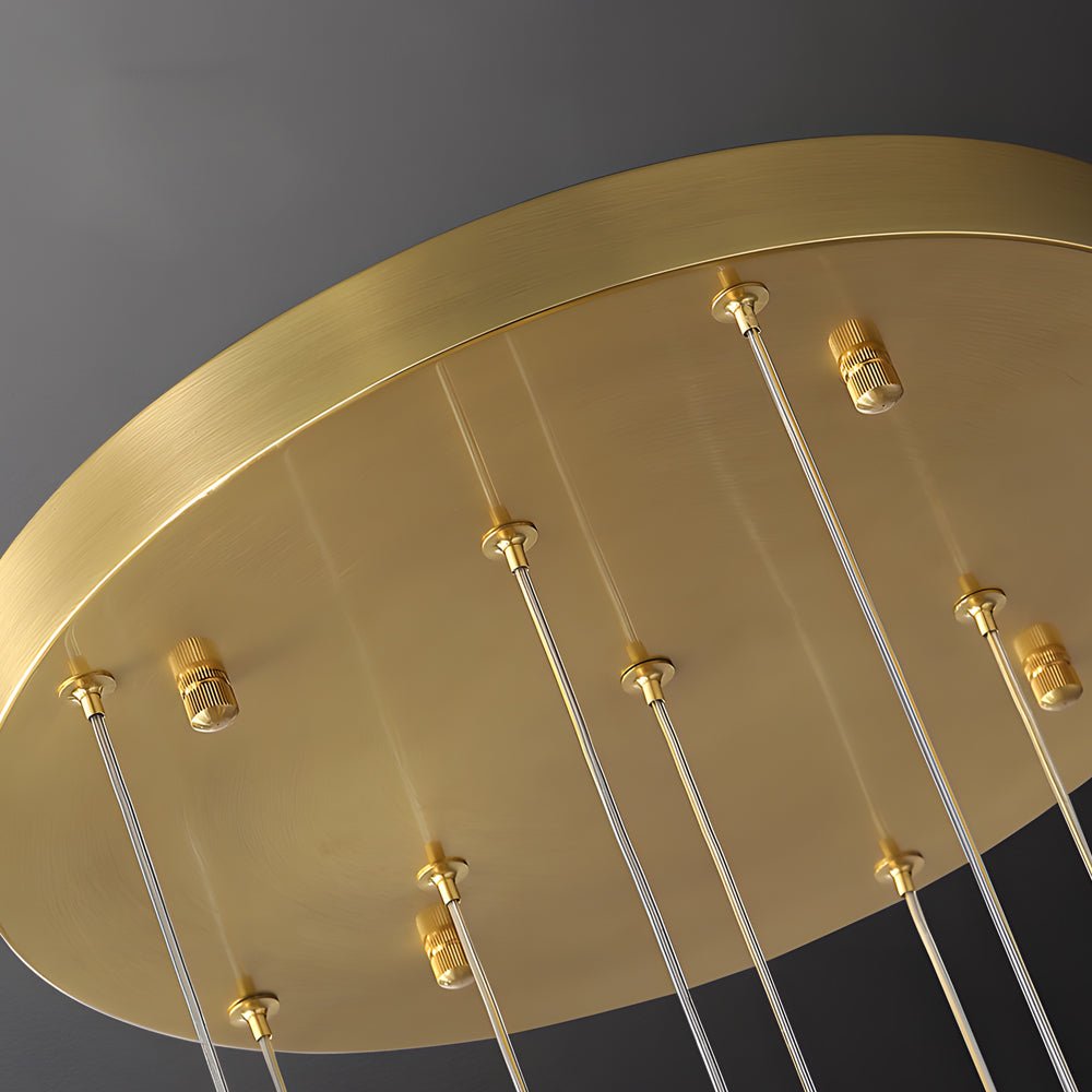 Spiral Pineapple Glass Ball Chandelier - LED Hanging Ceiling Lights for Stairs