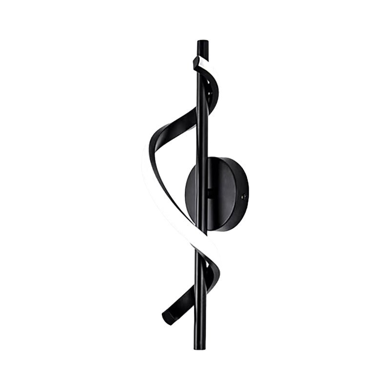 Spiral Strips Dimming LED Black Modern Wall Pendant Light