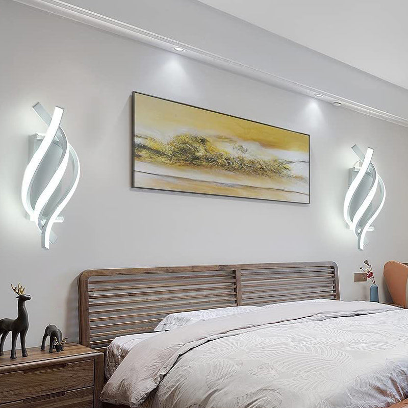 Spiral Wall Sconce LED Minimalist Metal Light