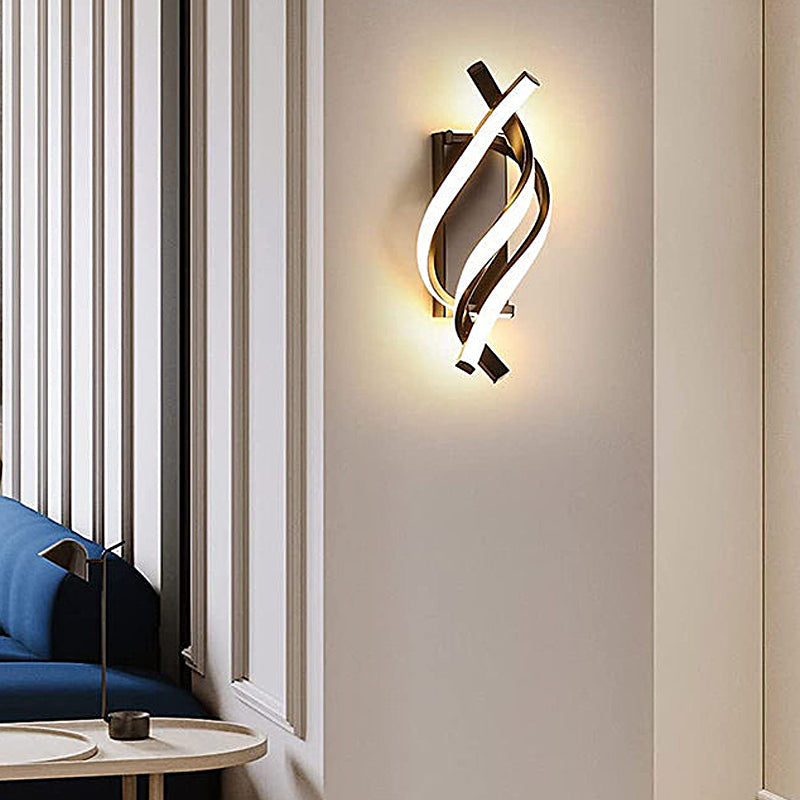 Spiral Wall Sconce LED Minimalist Metal Light