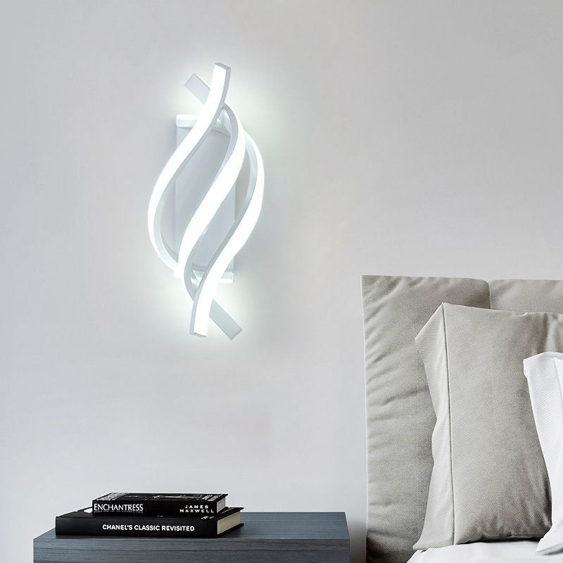 Spiral Wall Sconce LED Minimalist Metal Light