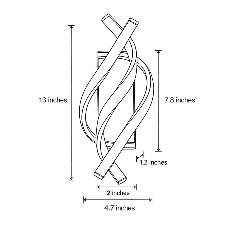 Spiral Wall Sconce LED Minimalist Metal Light