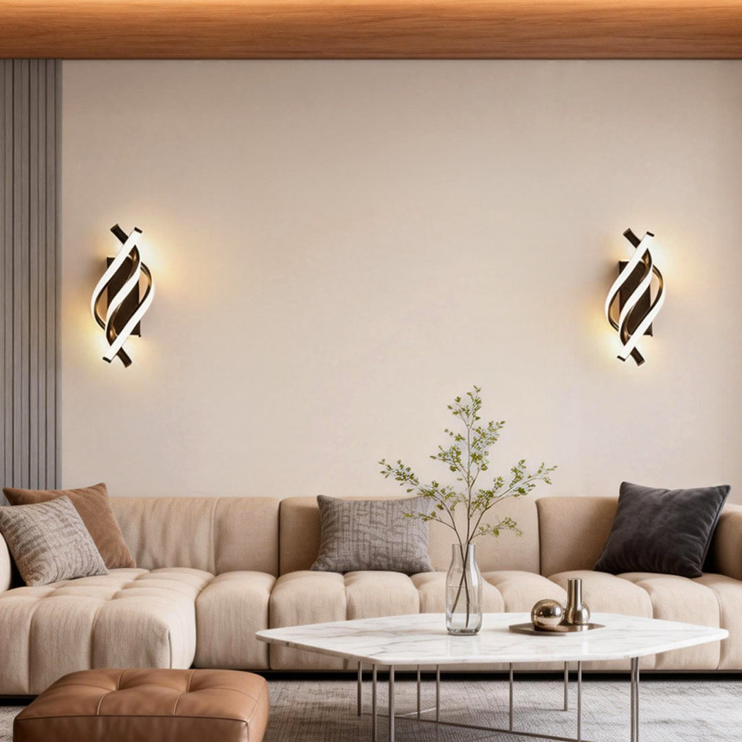 Spiral Wall Sconce LED Minimalist Metal Light