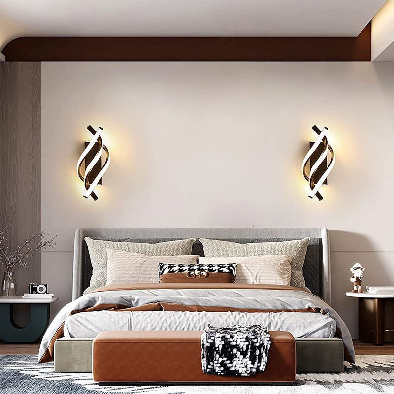 Spiral Wall Sconce LED Minimalist Metal Light