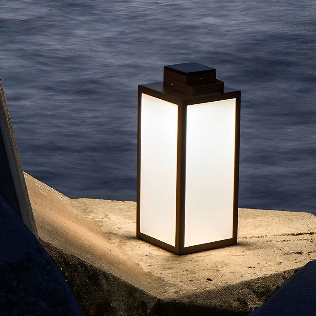 Square Handheld Lantern - Portable LED Waterproof Lawn Lamp